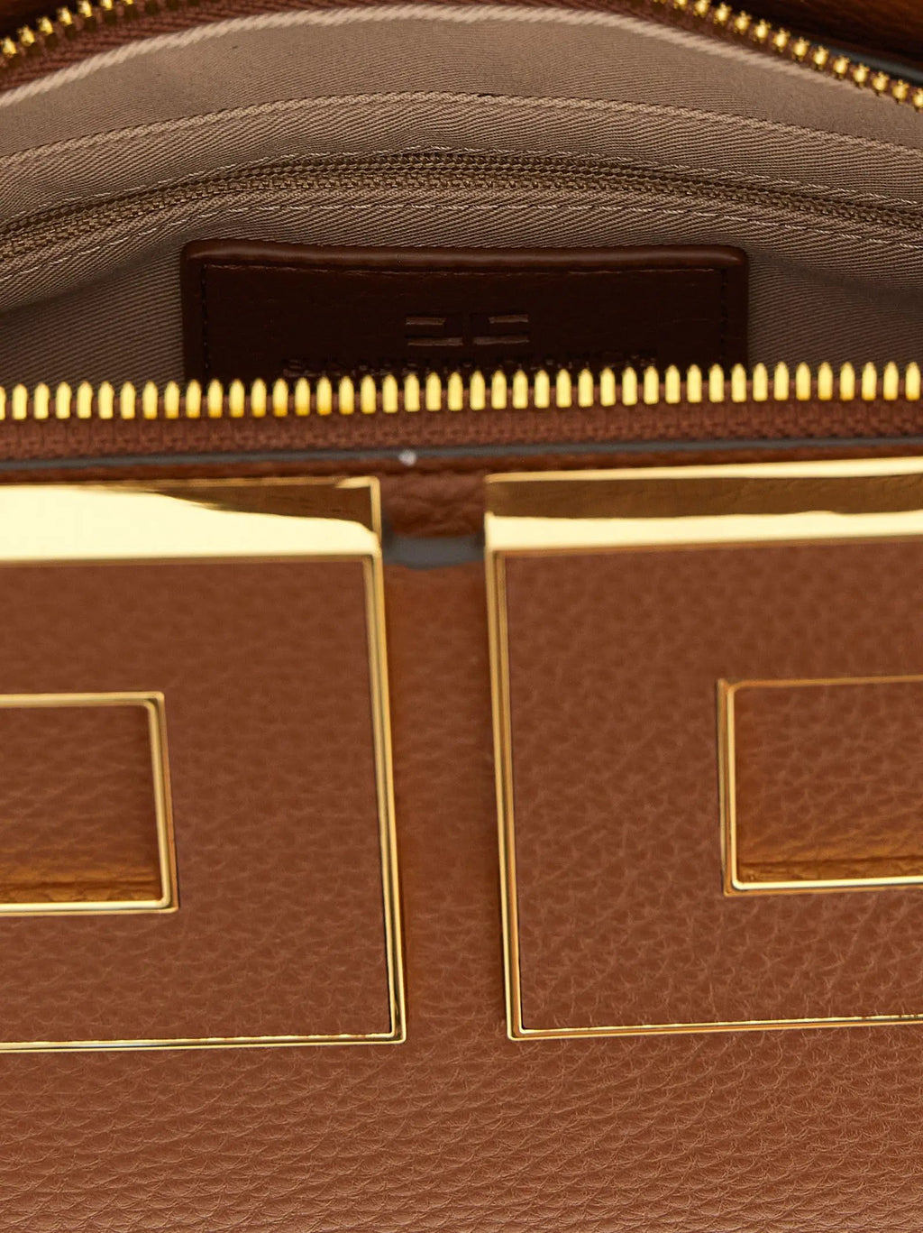Elisabetta Franchi Brown Polyester Handbag