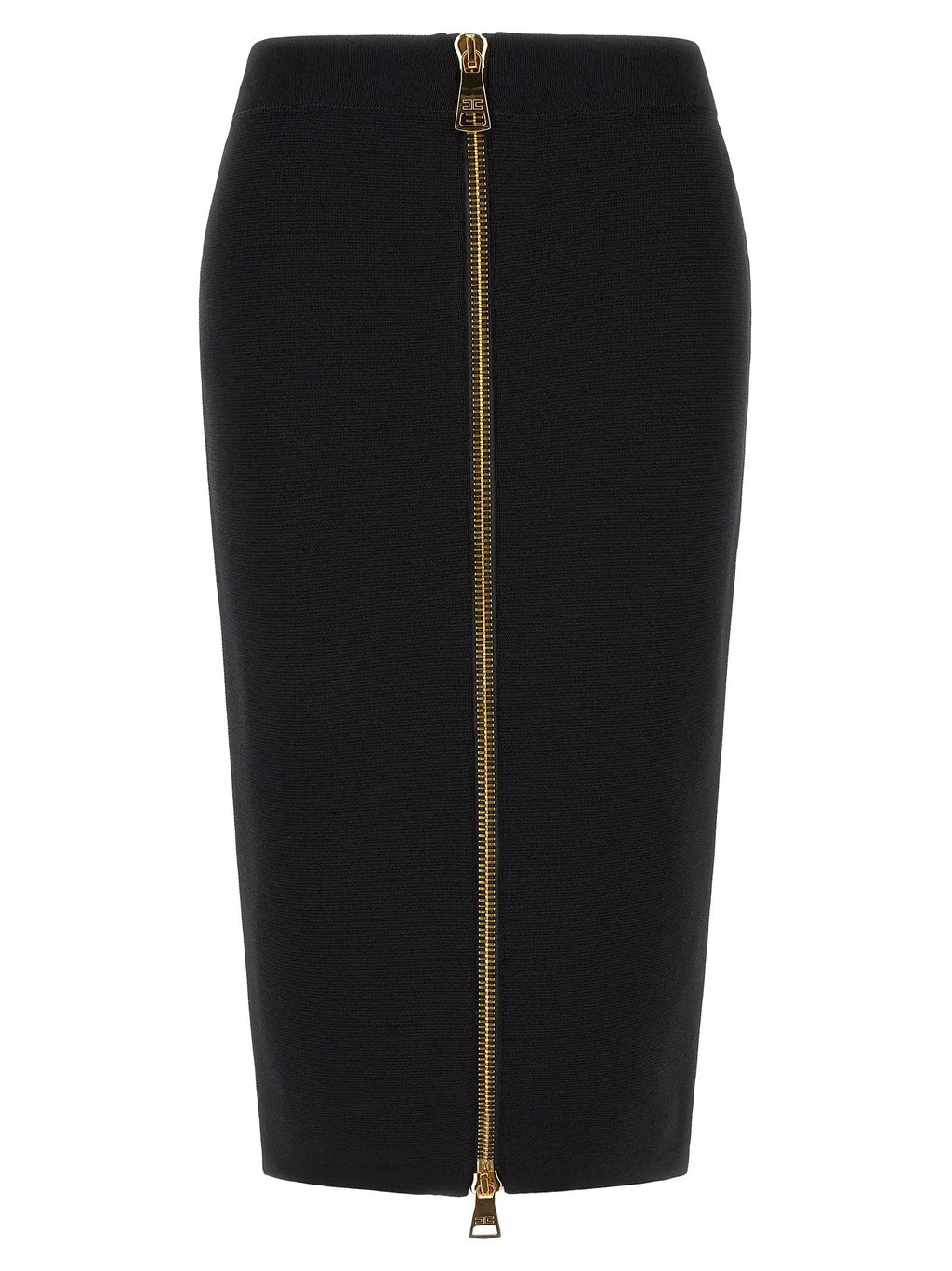 Elisabetta Franchi Black Viscose Midi Skirt