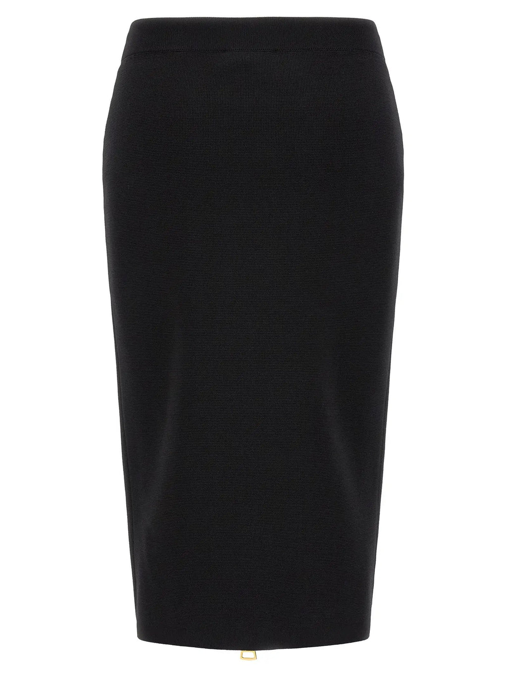 Elisabetta Franchi Black Viscose Midi Skirt