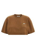 Elisabetta Franchi Brown Wool Sweatshirt