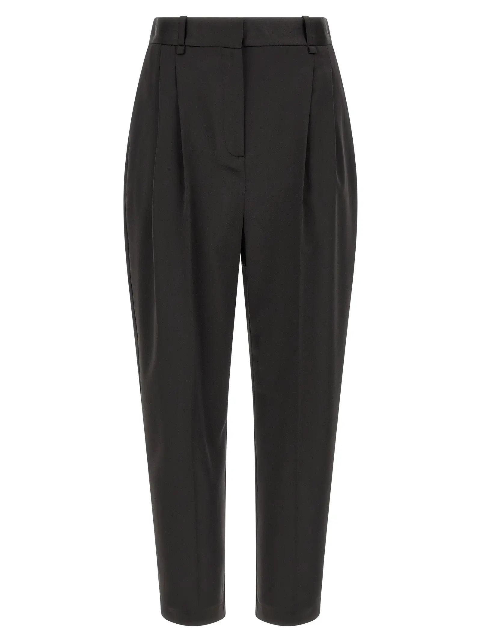 Elisabetta Franchi Black Polyester Cropped Pants