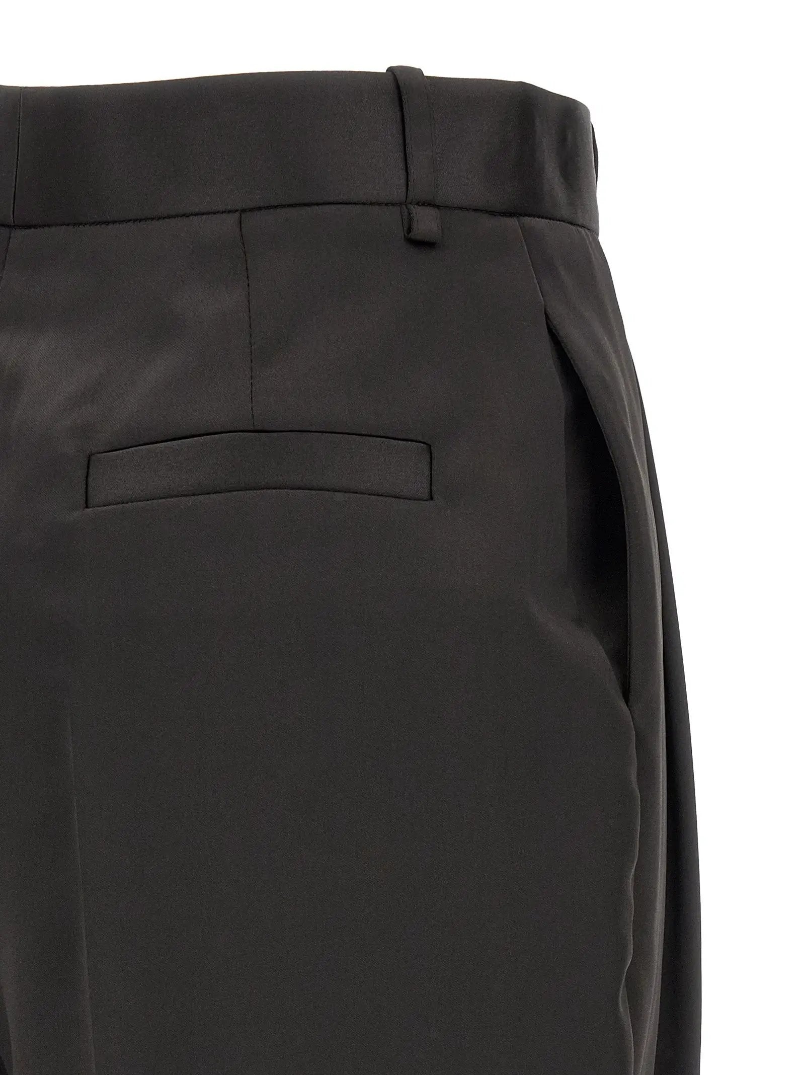 Elisabetta Franchi Black Polyester Cropped Pants