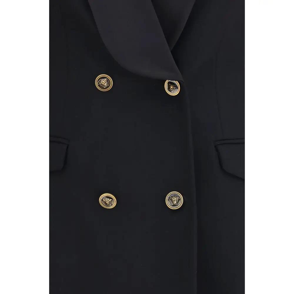 Versace Black Wool Oves Aries Blazer
