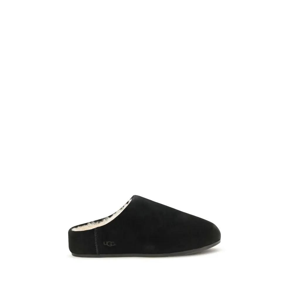 UGG UGG Black Leather Mules