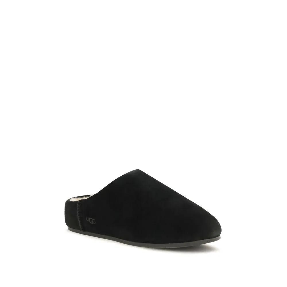 UGG UGG Black Leather Mules