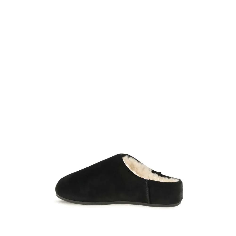 UGG UGG Black Leather Mules
