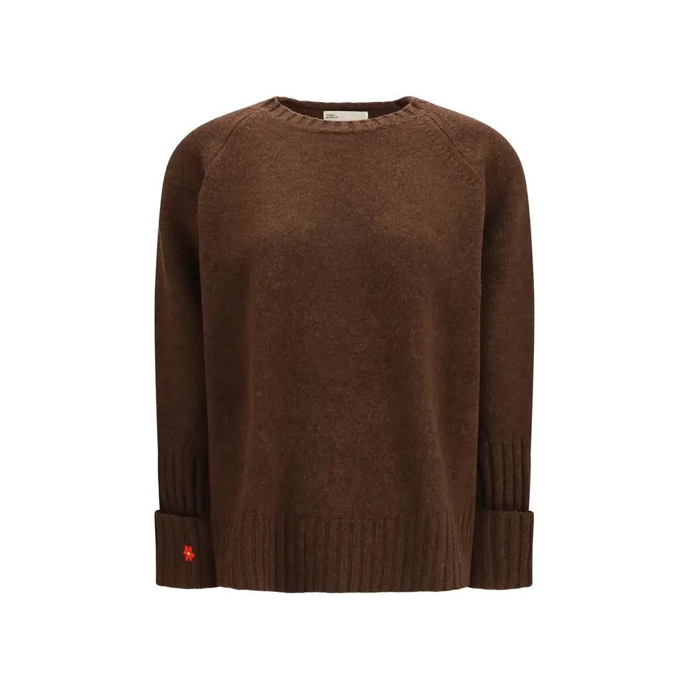 Tory Burch Brown Wool Oves Aries Sweatshirt