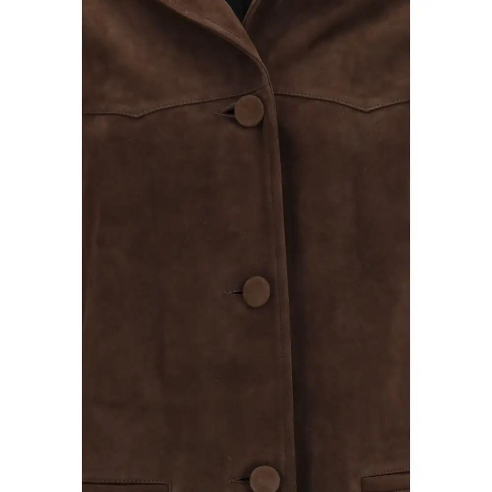 Tory Burch Brown Goatskin Jacket