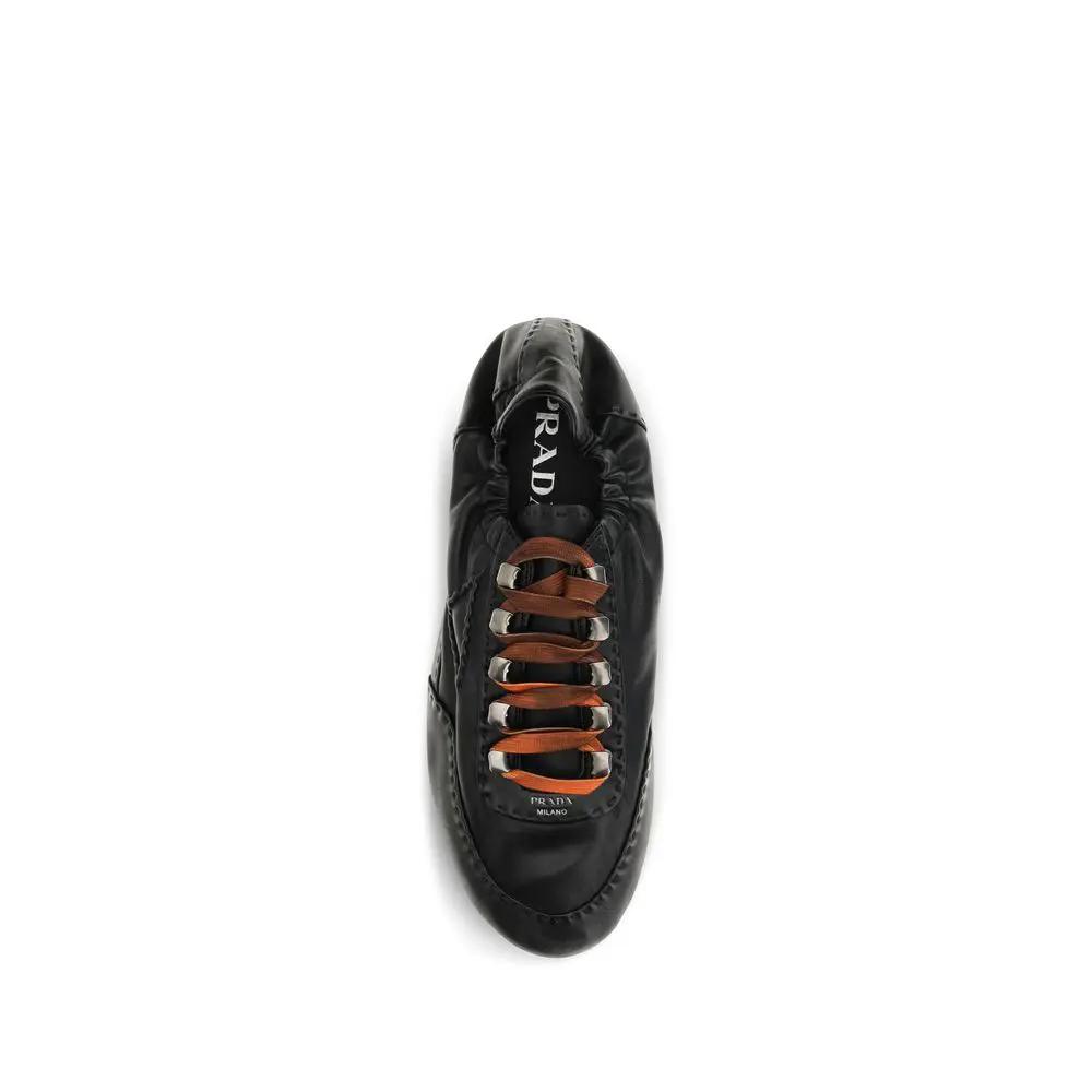 Prada Black Lamb Ovis Aries Aries Athletic Sneakers