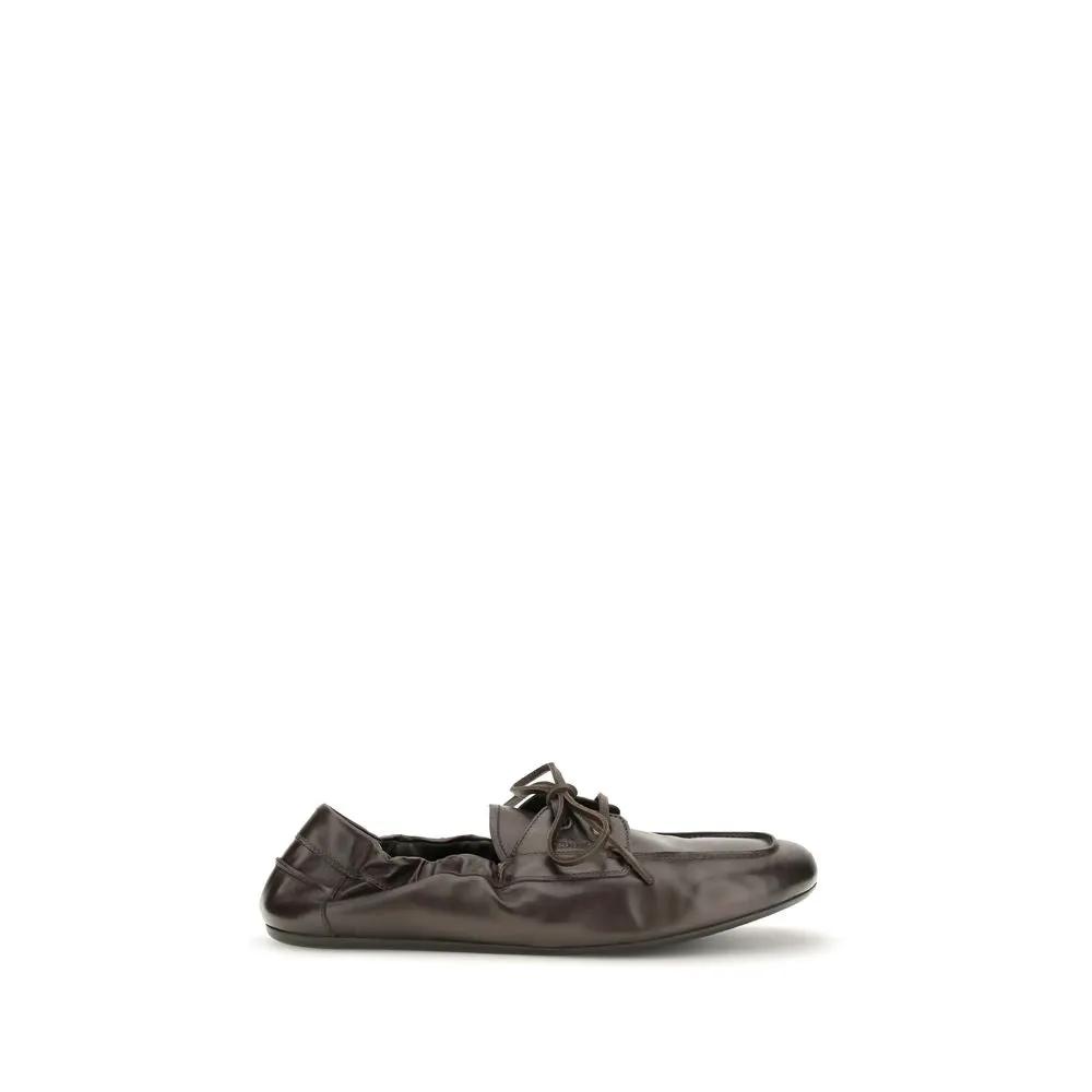 Mocassins Prada Bos Taurus en cuir de veau marron