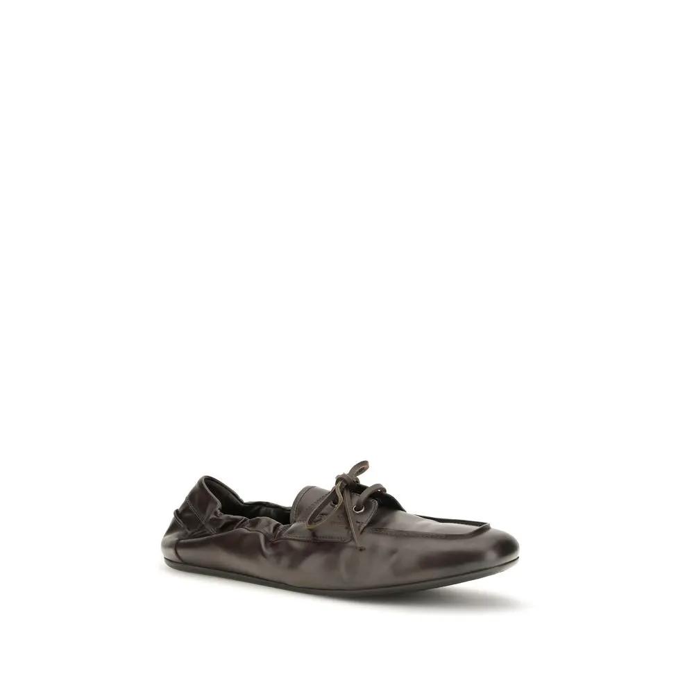Mocassins Prada Bos Taurus en cuir de veau marron