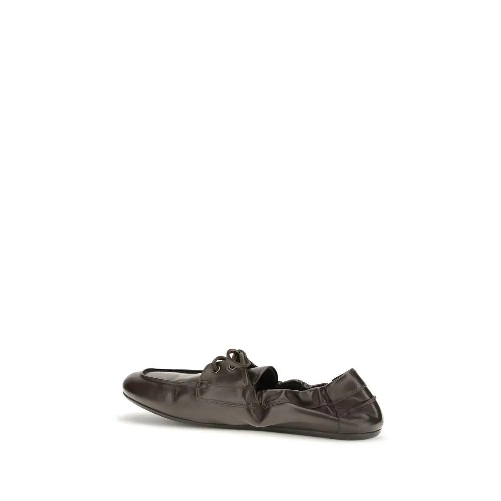 Mocassins Prada Bos Taurus en cuir de veau marron