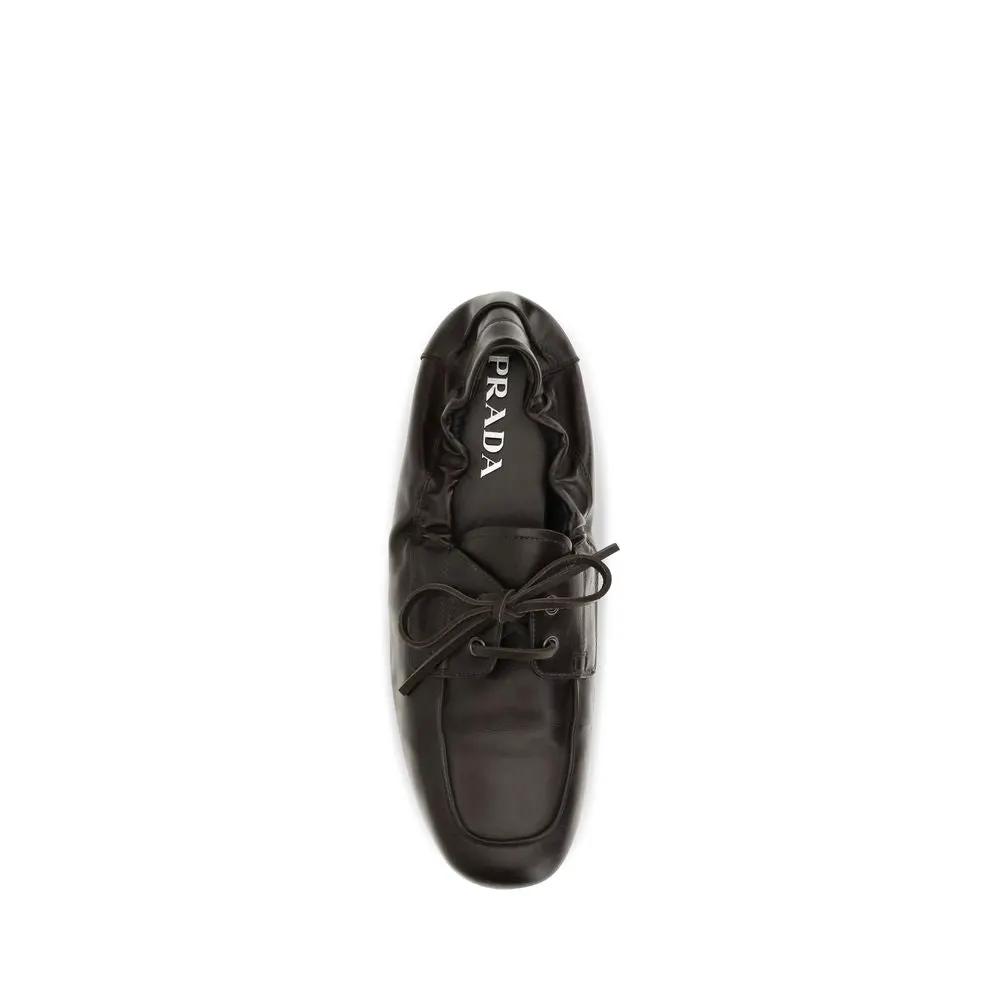 Mocassins Prada Bos Taurus en cuir de veau marron