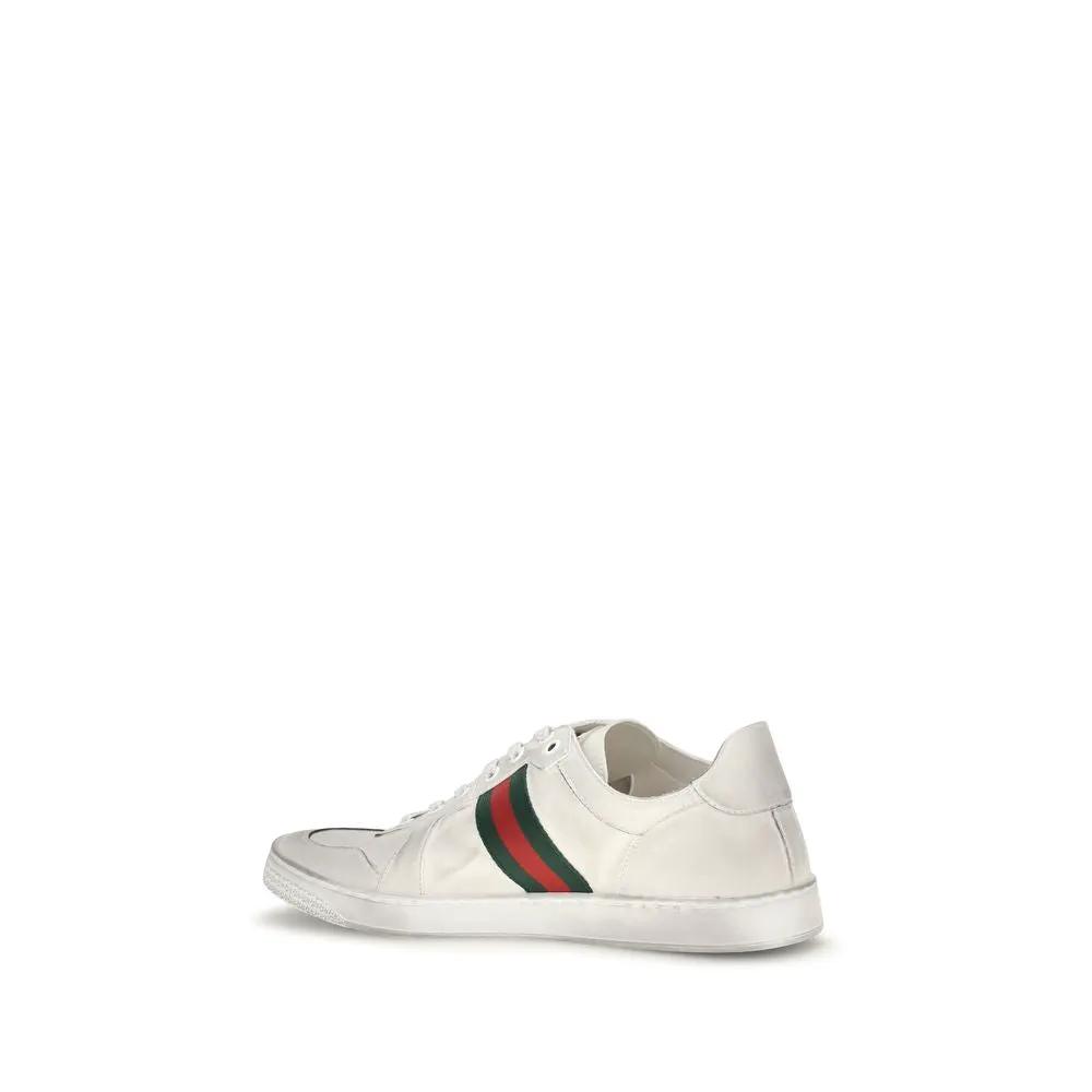 Gucci Gucci White Calf Leather Bos Taurus Low Top Sneakers