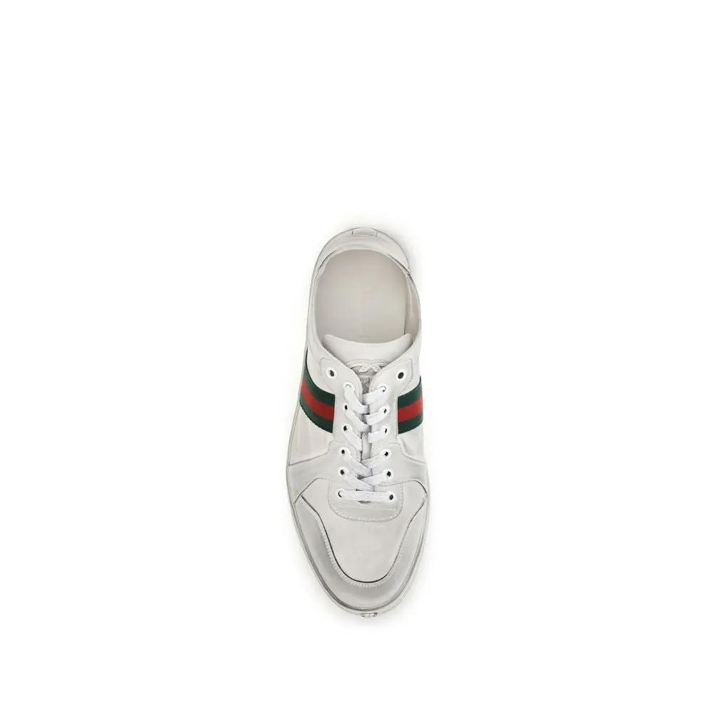 Gucci Gucci White Calf Leather Bos Taurus Low Top Sneakers