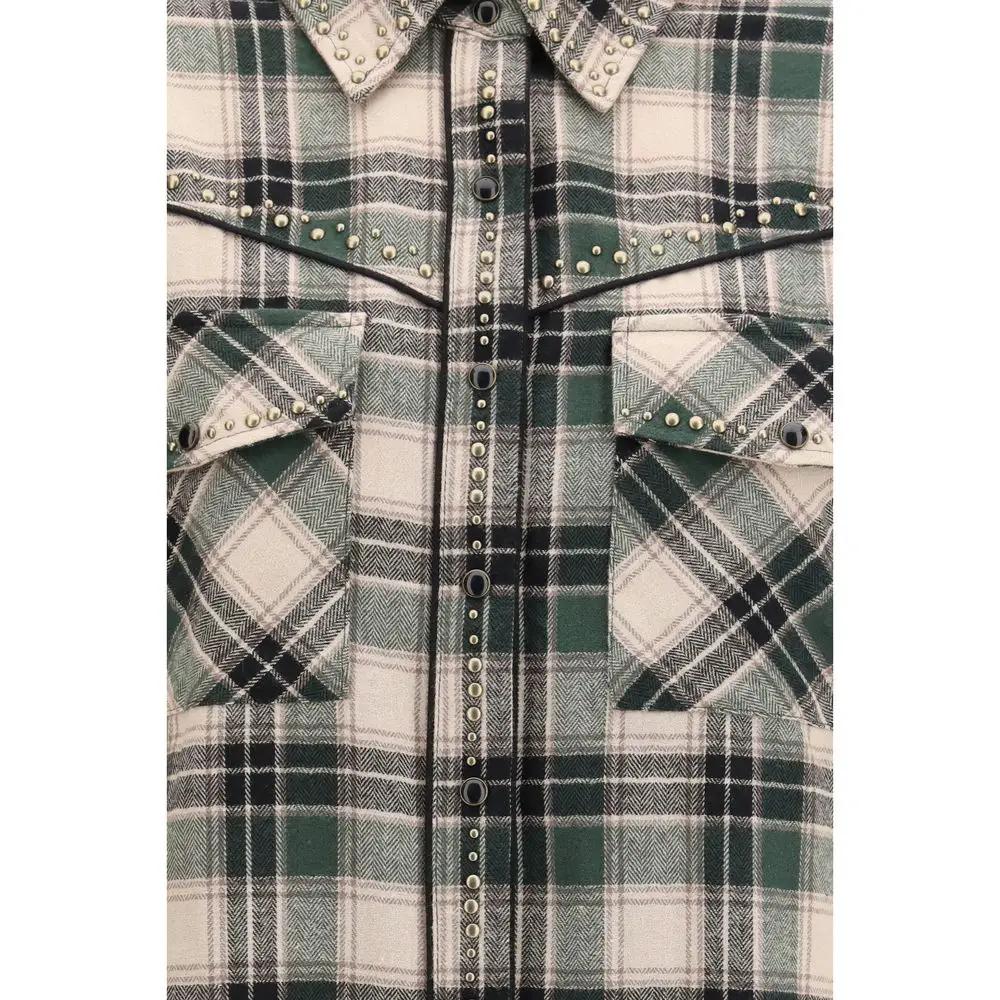 P.A.R.O.S.H. Bicolor Cotton Pattern Shirt