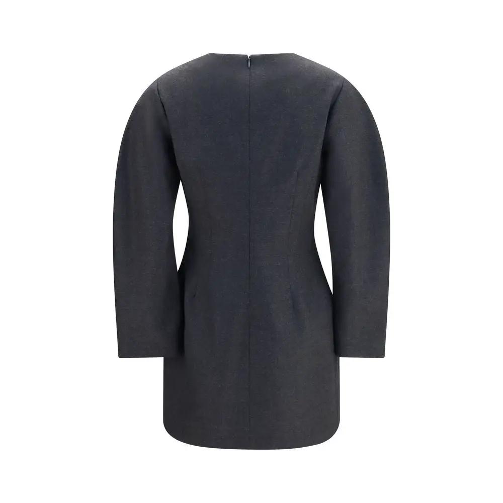 P.A.R.O.S.H. P.A.R.O.S.H. Gray Wool Oves Aries Casual Dress