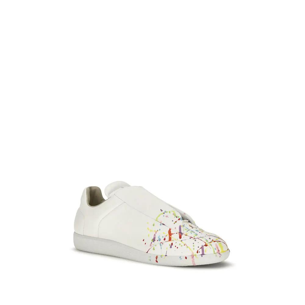 Maison Margiela Maison Margiela White Calf Leather Bos Taurus Low Top Sneakers