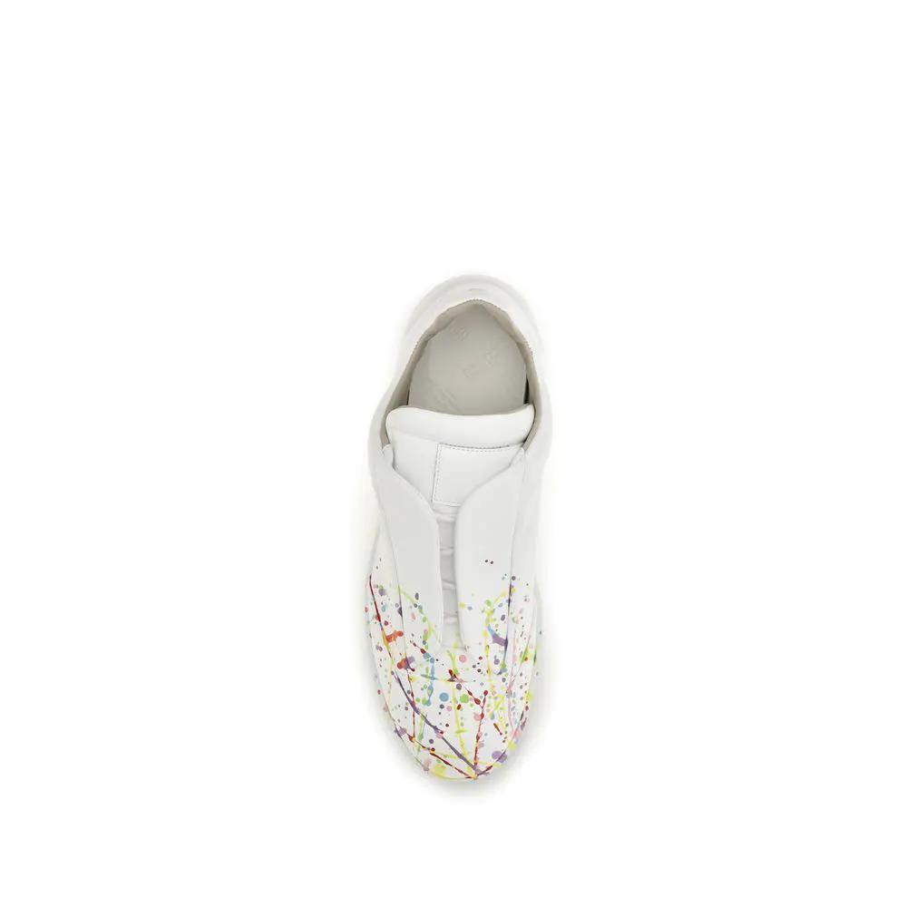 Maison Margiela Maison Margiela White Calf Leather Bos Taurus Low Top Sneakers