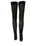 Dries Van Noten Violet Floral Fishnet Tights Stockings Pantyhose Socks