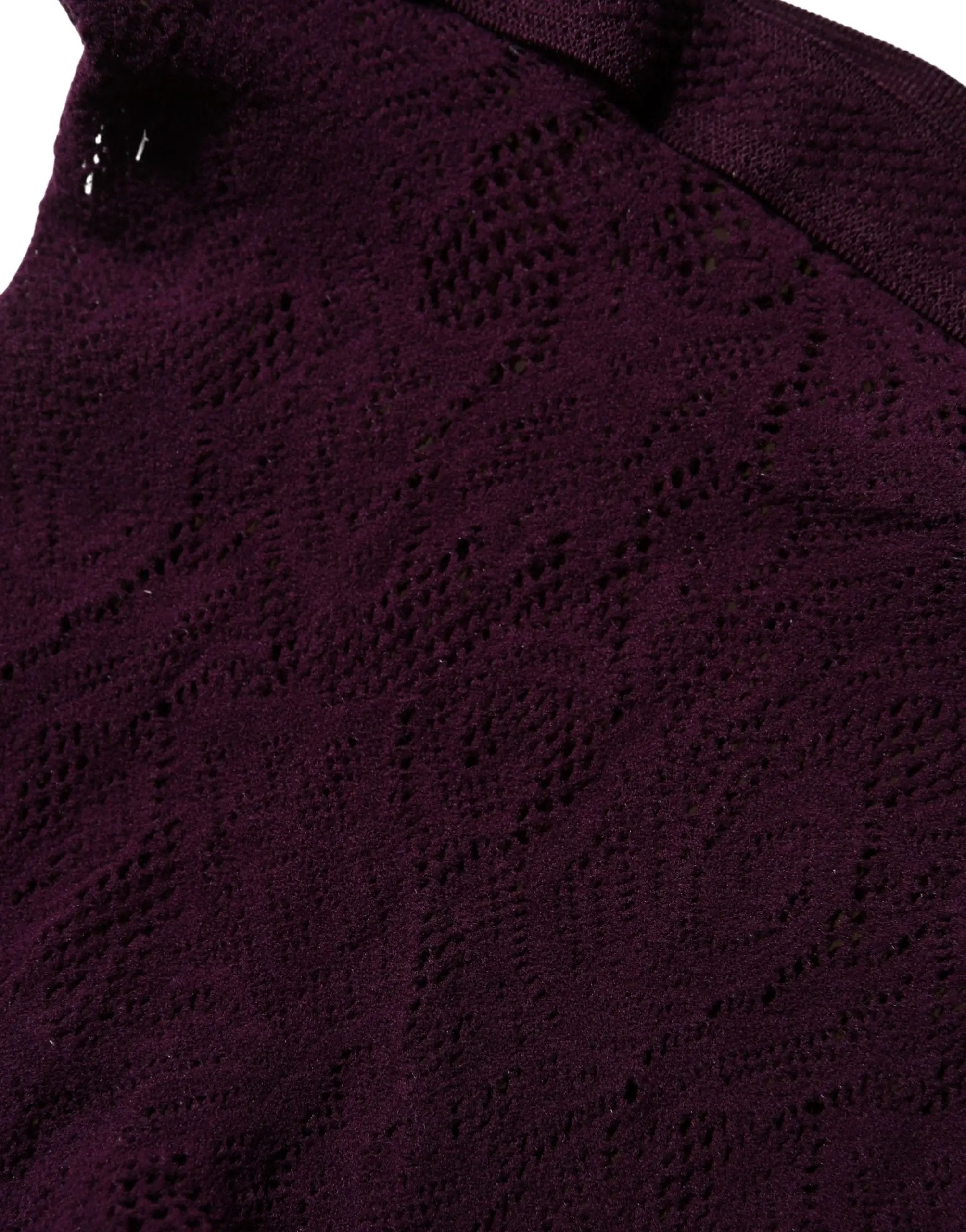 Dries Van Noten Violet Floral Fishnet Tights Stockings Pantyhose Socks