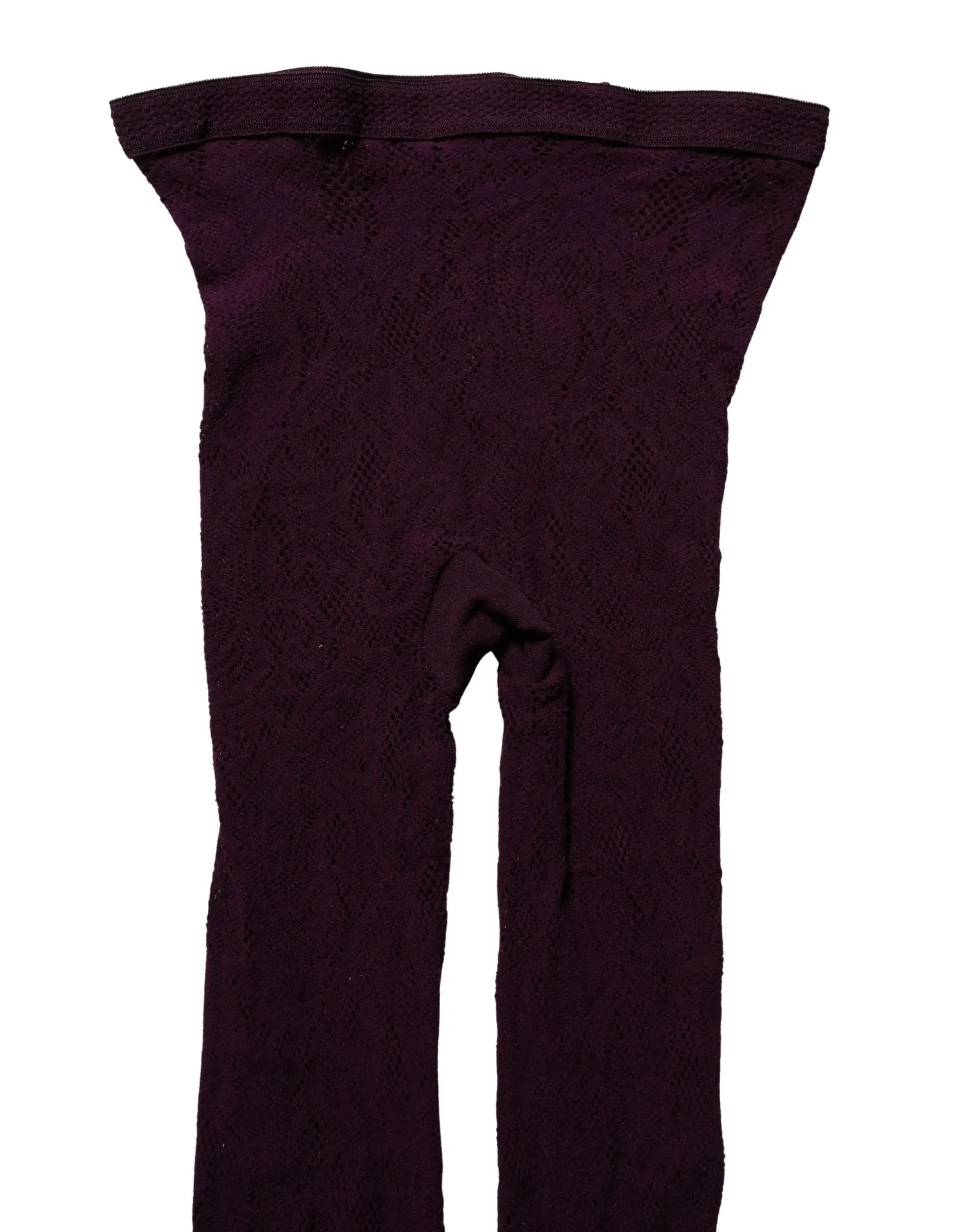 Dries Van Noten Violet Floral Fishnet Tights Stockings Pantyhose Socks