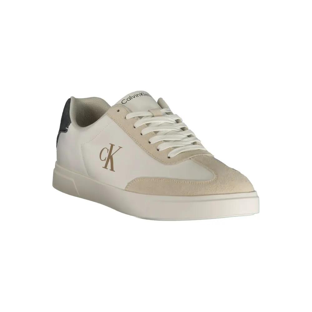 Calvin Klein White Polyester Men's Sneaker