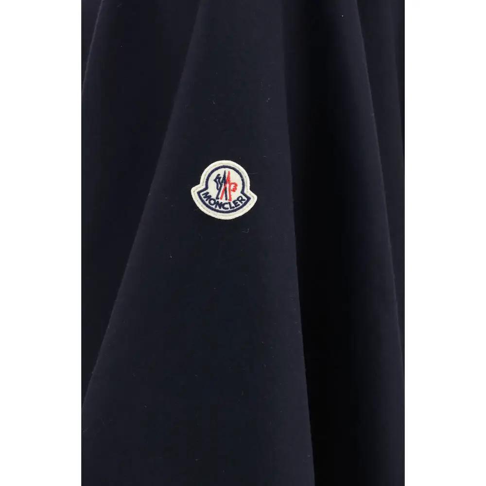 Moncler Blue Wool Oves Aries Scarf