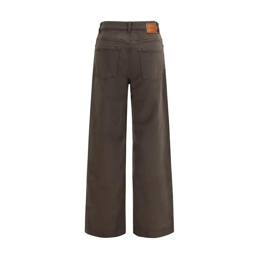 P.A.R.O.S.H. Brown Cotton Casual Pants