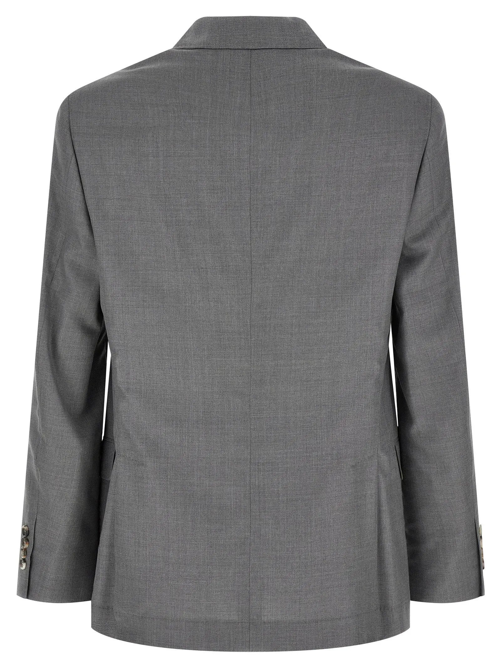 Brunello Cucinelli Gray Virgin Wool Blazer