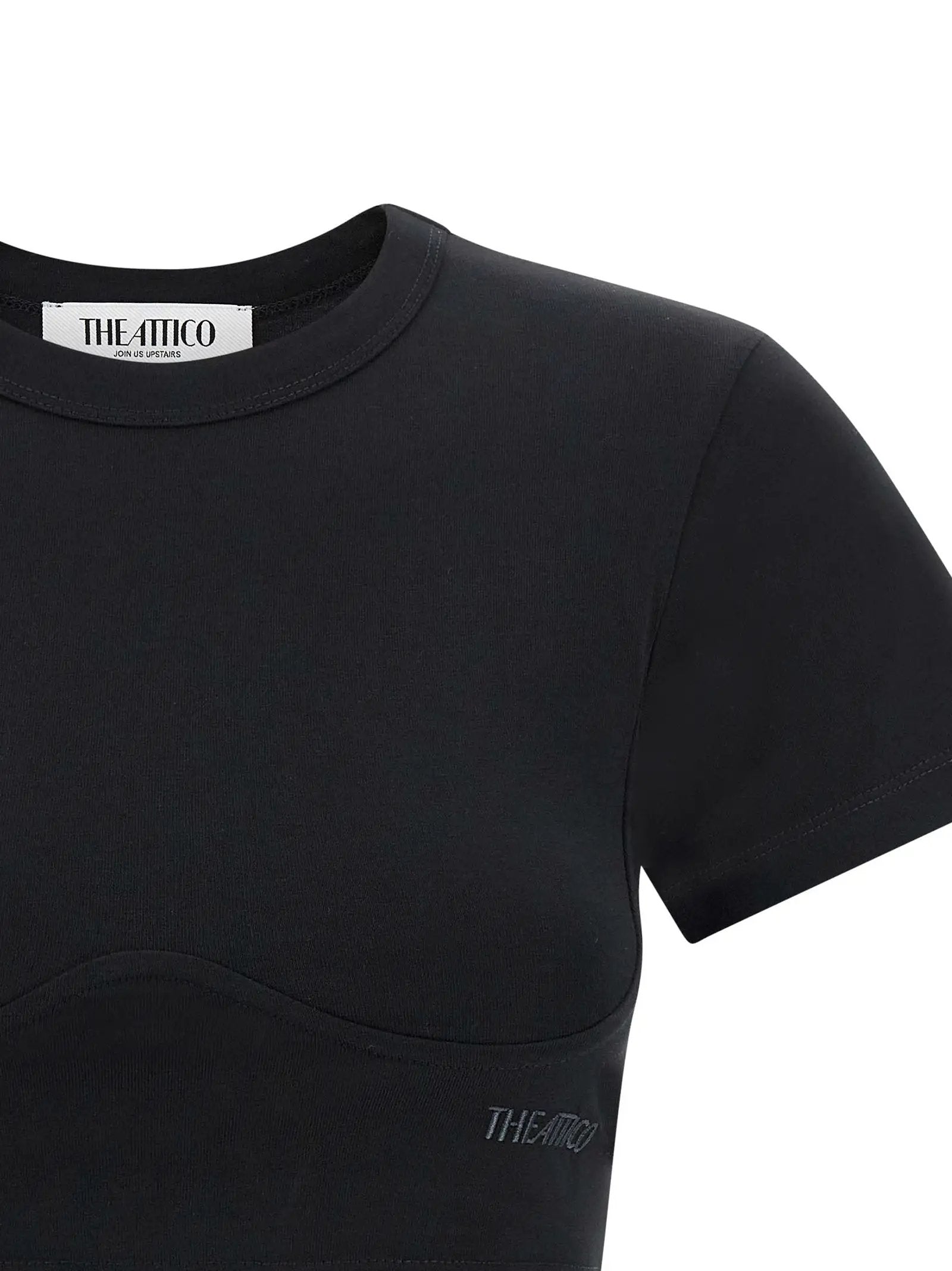 The Attico Black Cotton T-Shirt