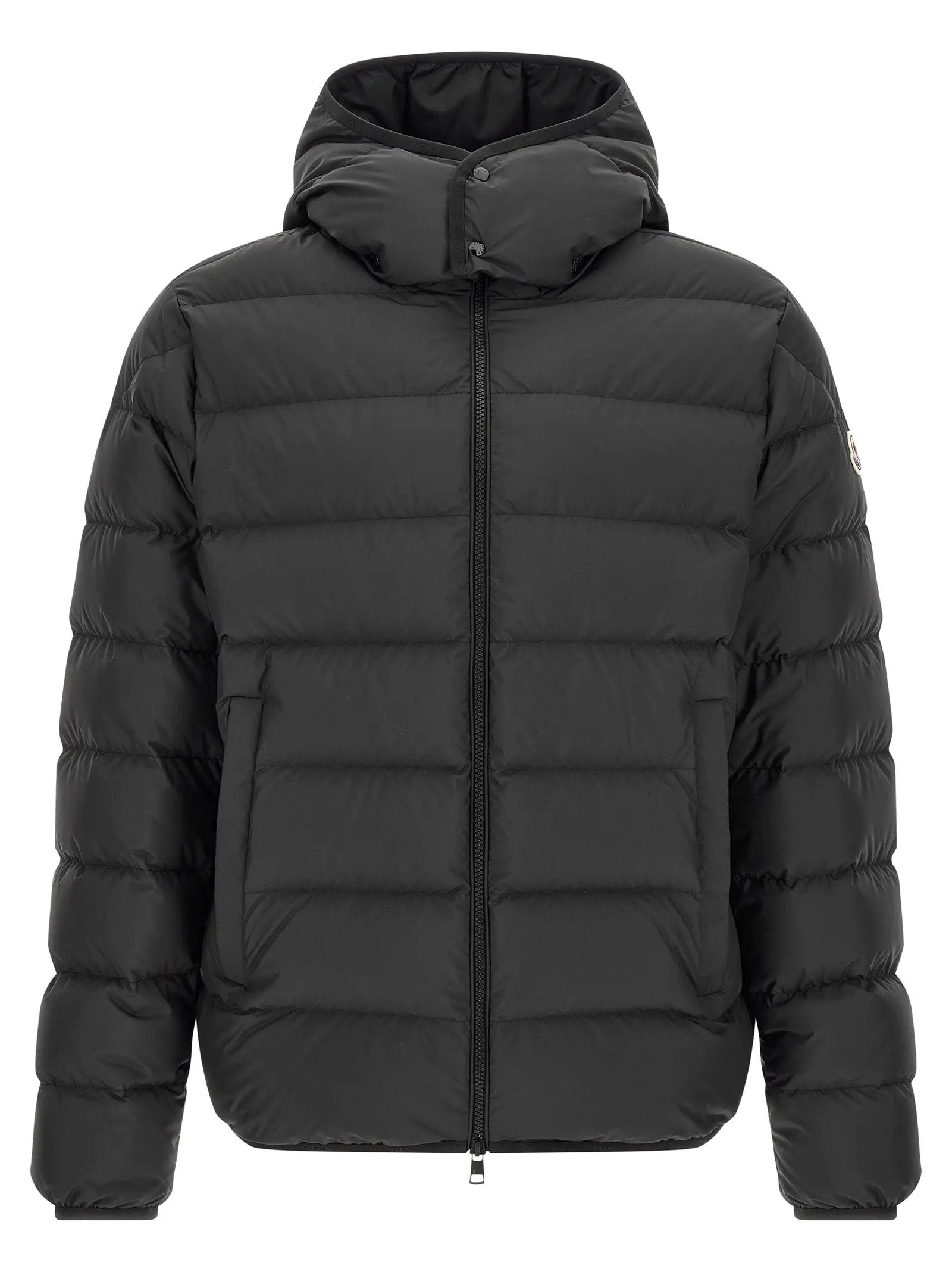Moncler Black Polyester Full-Length Jacket