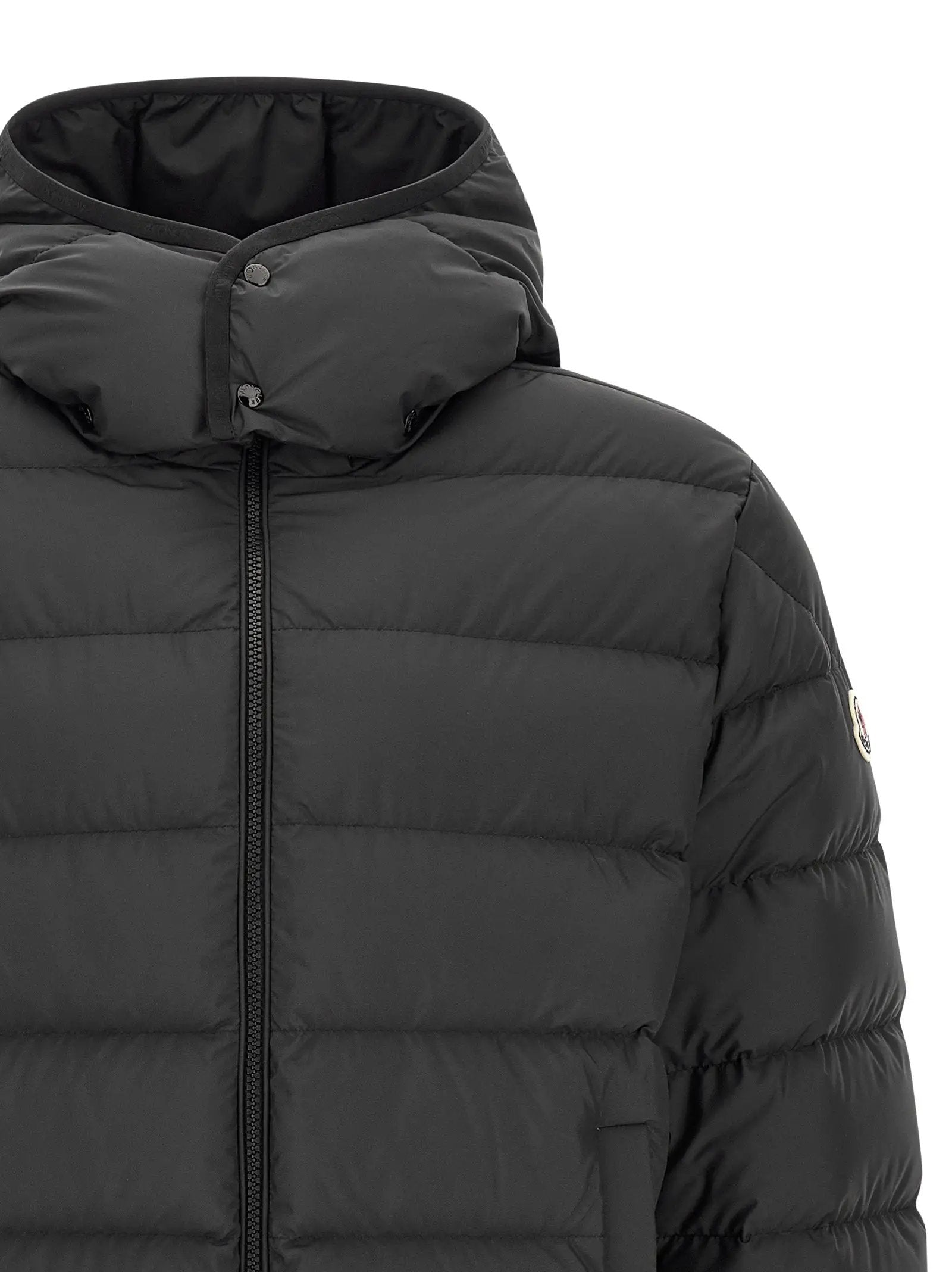 Moncler Black Polyester Full-Length Jacket