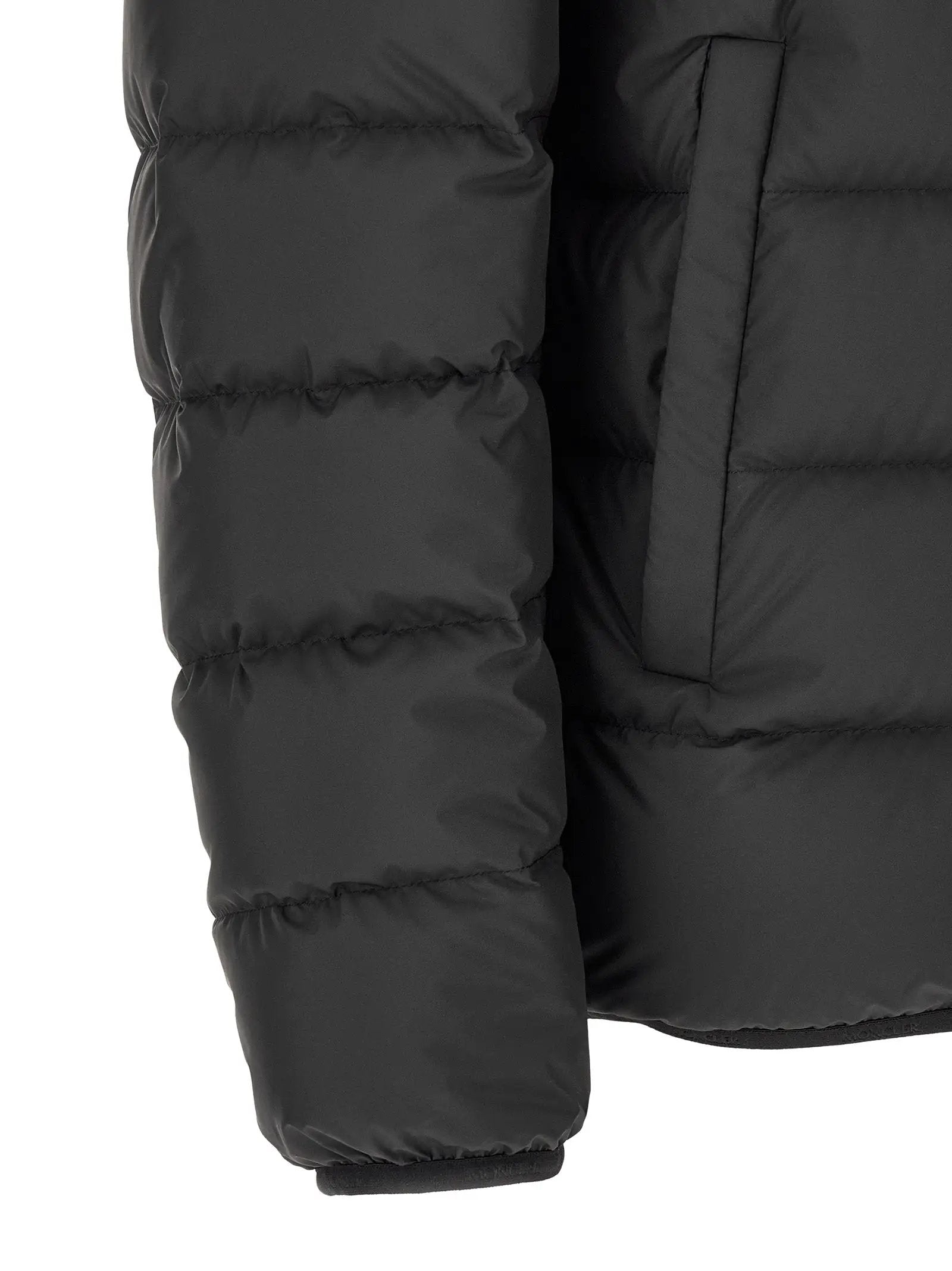 Moncler Black Polyester Full-Length Jacket