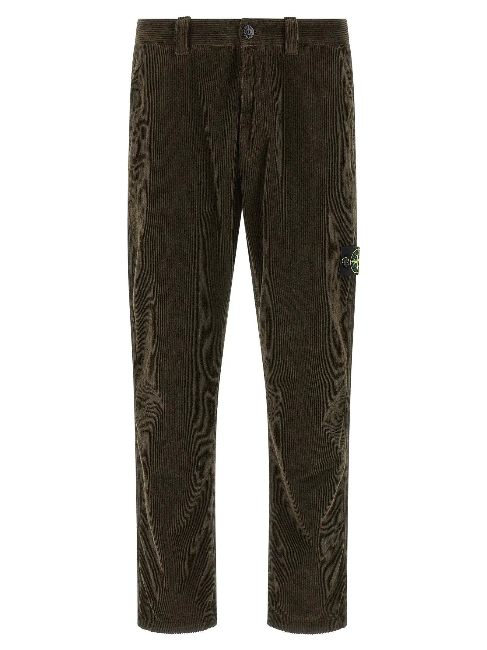 Stone Island Gray Cotton Casual Pants