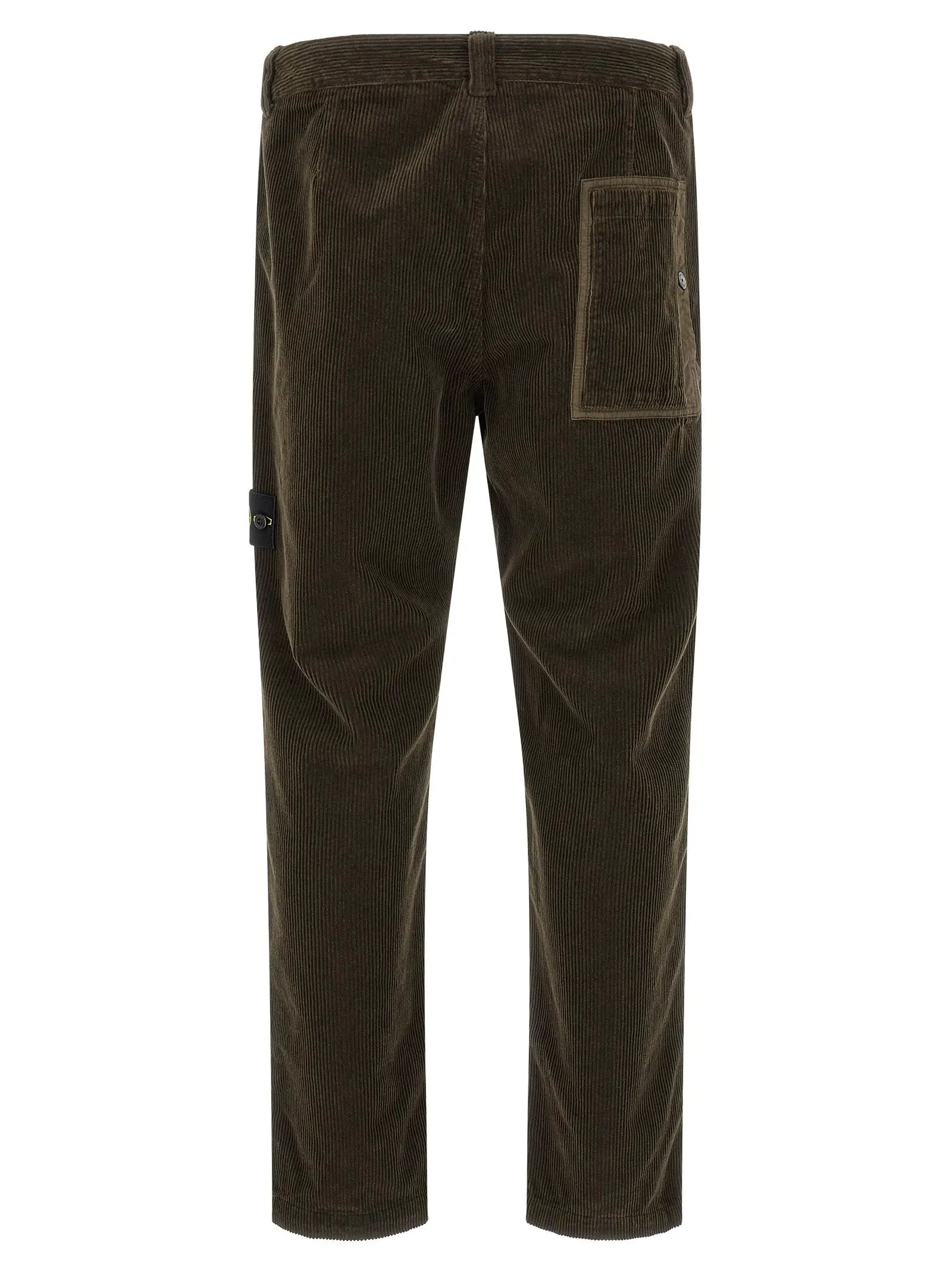 Stone Island Gray Cotton Casual Pants