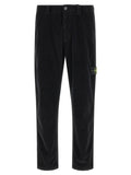 Stone Island Black Cotton Casual Pants