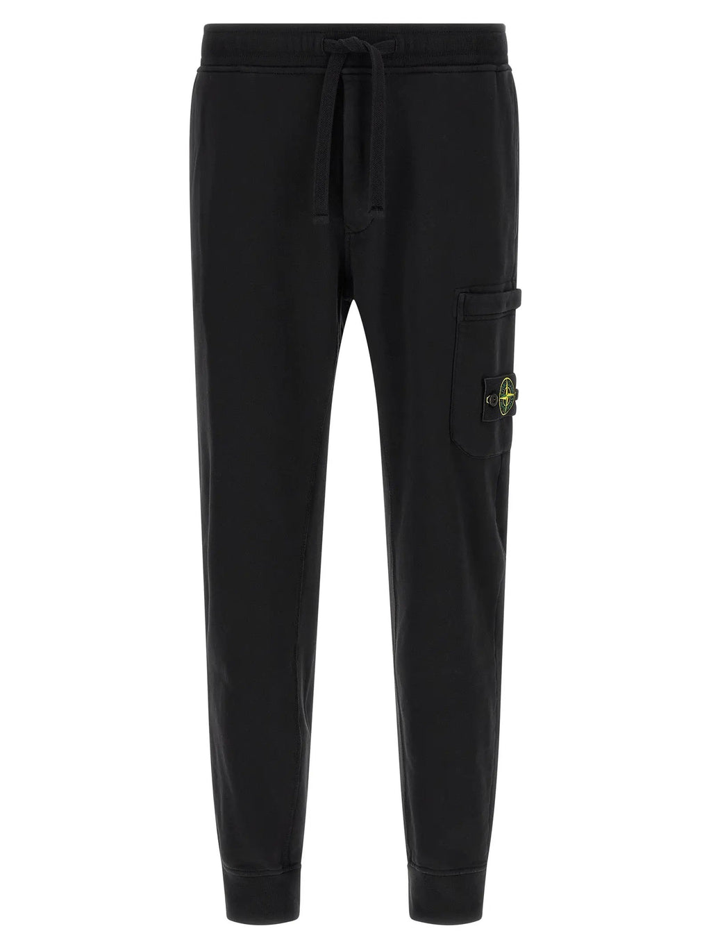 Stone Island Black Cotton Joggers (Workout Pants)