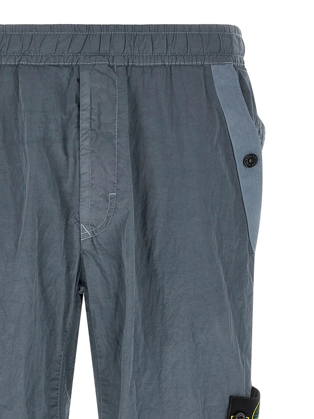 Stone Island Gray Polyamide Joggers (Workout Pants)