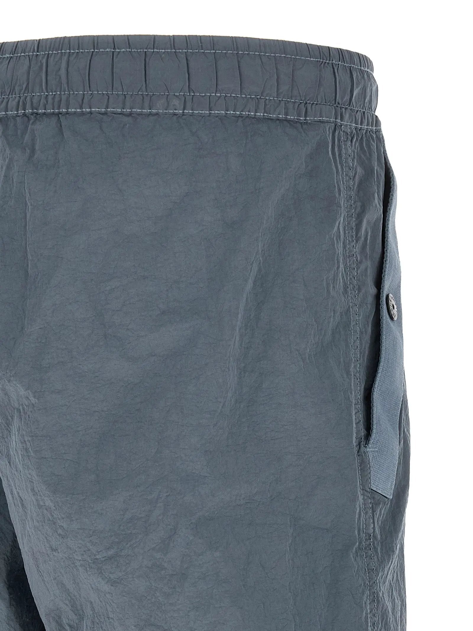 Stone Island Gray Polyamide Joggers (Workout Pants)