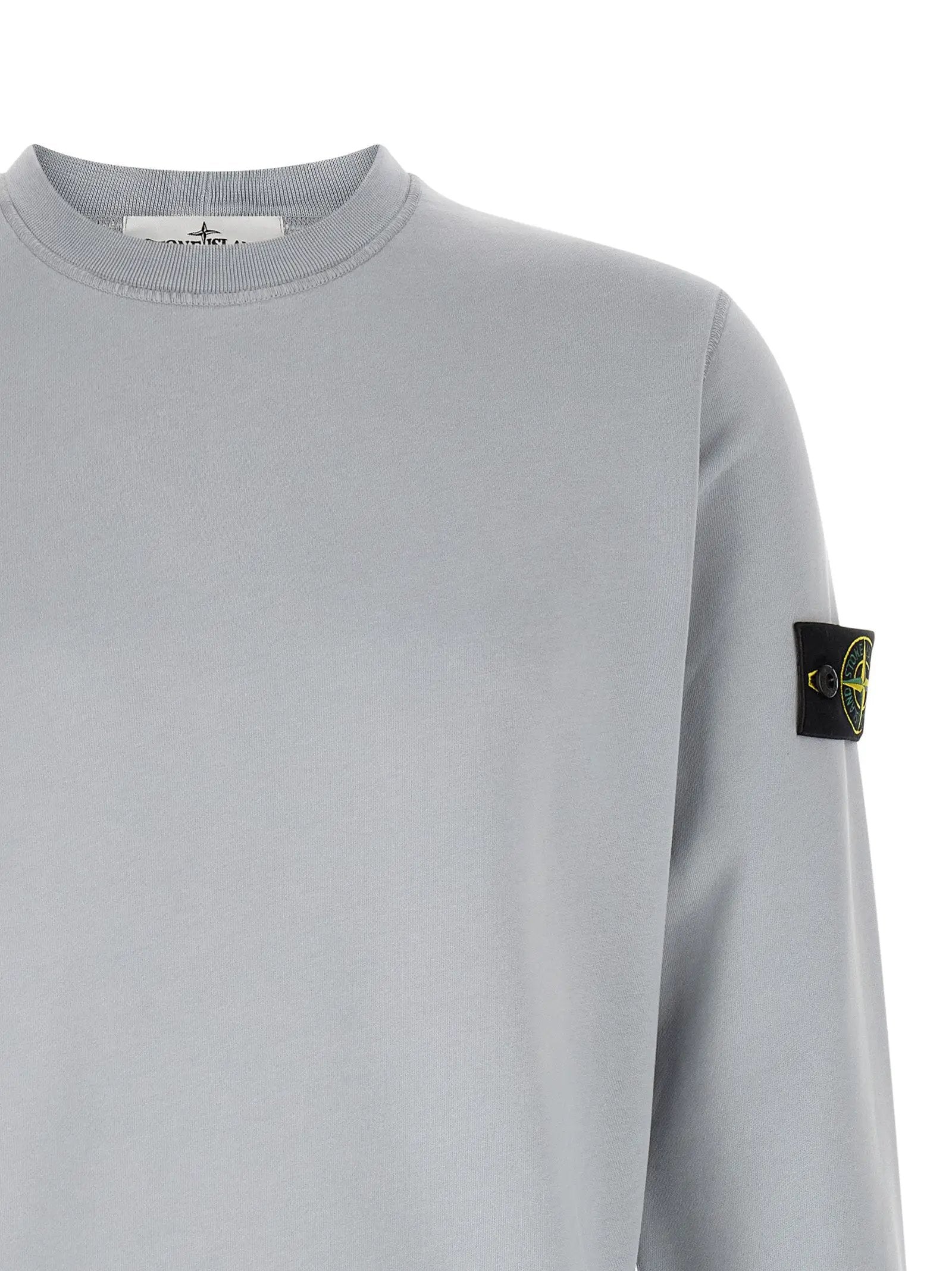Stone Island Gray Cotton Sweatshirt