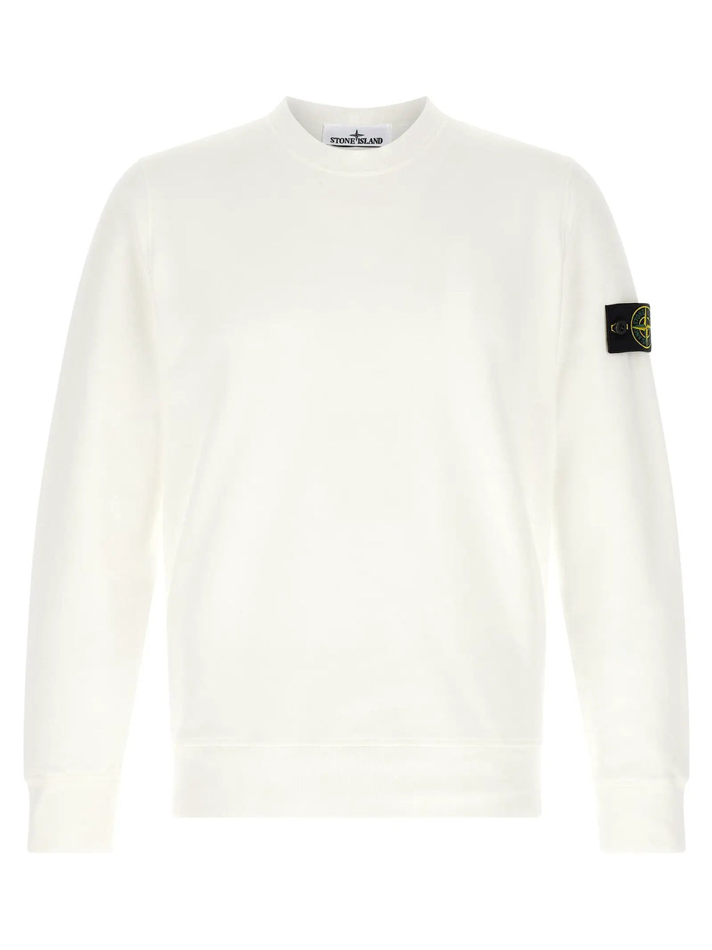 Stone Island White Cotton Sweatshirt