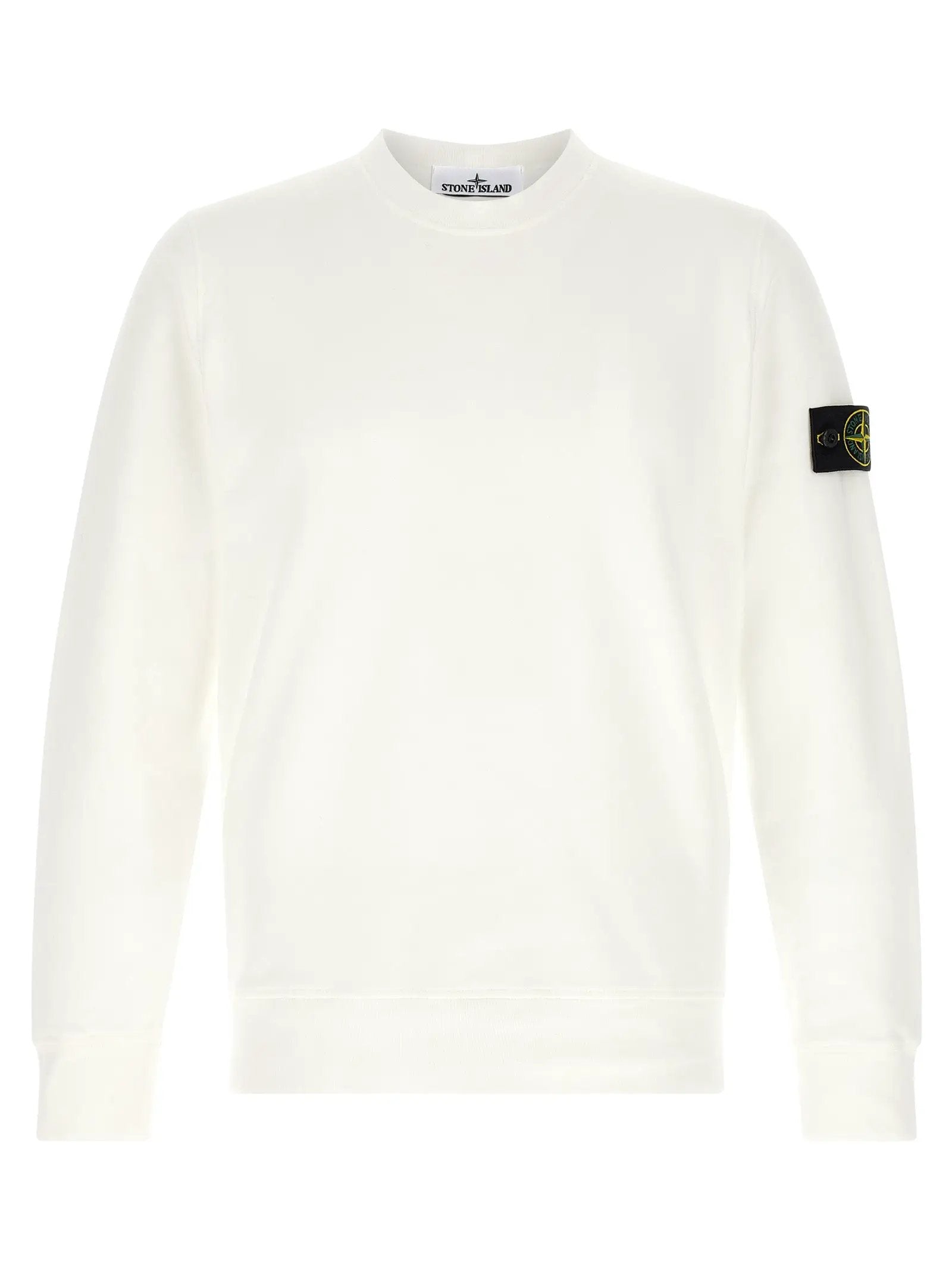 Stone Island White Cotton Sweatshirt