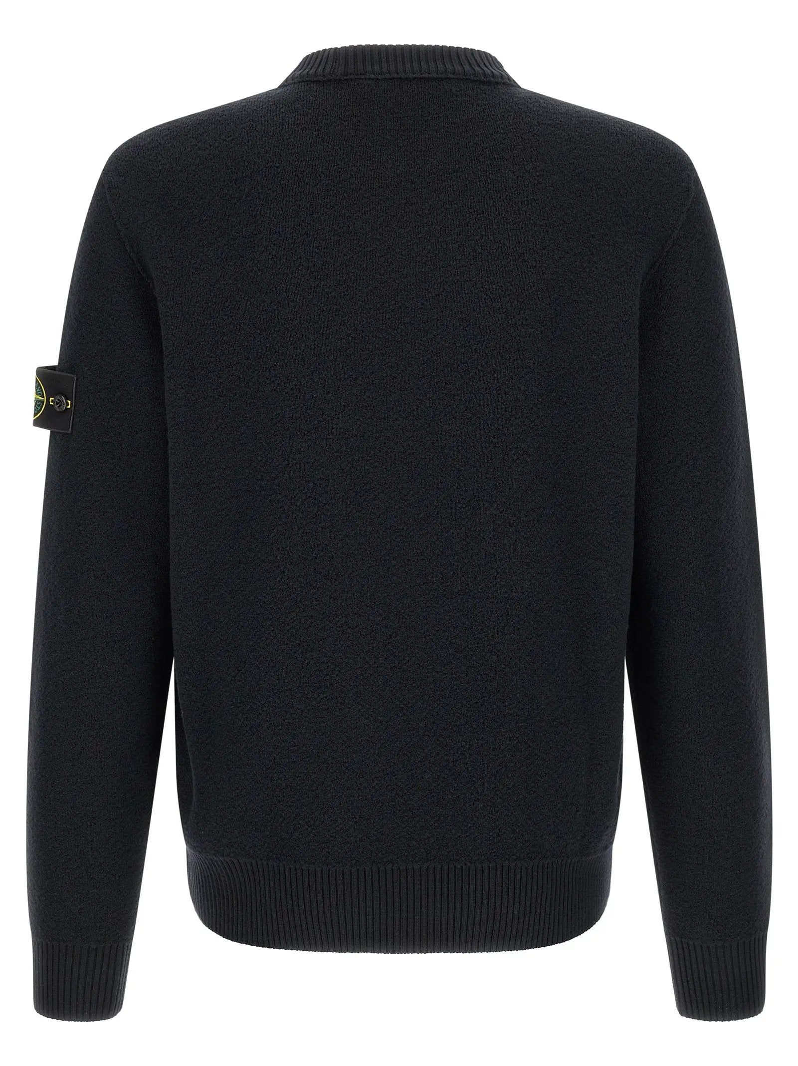 Stone Island Blue Virgin Wool Cardigan