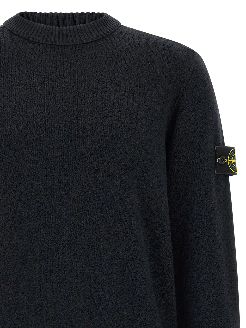 Stone Island Blue Virgin Wool Cardigan