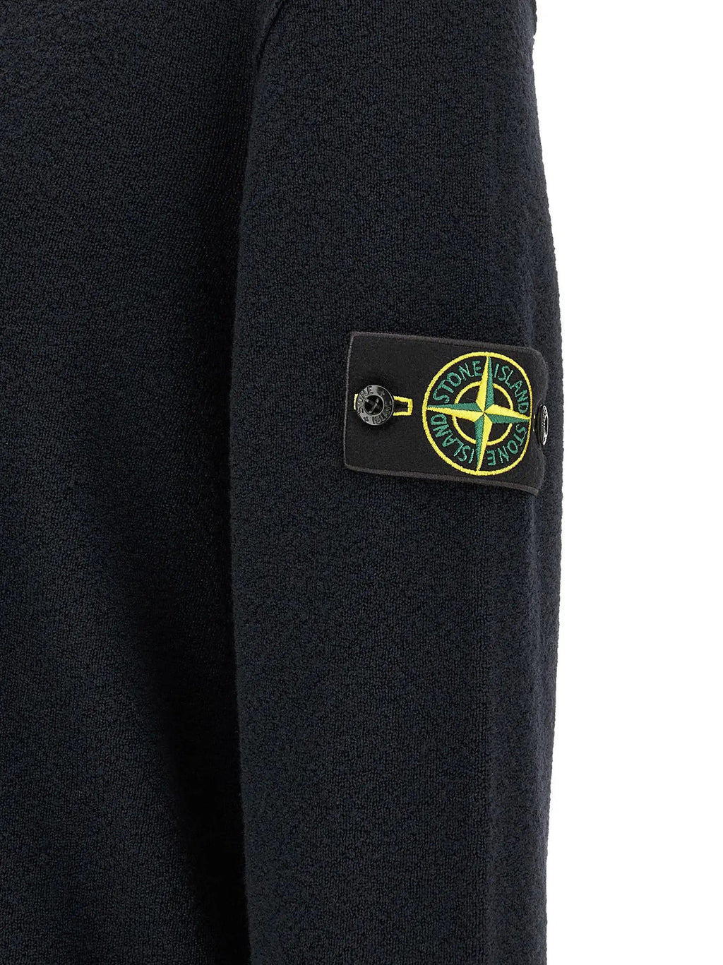 Stone Island Blue Virgin Wool Cardigan