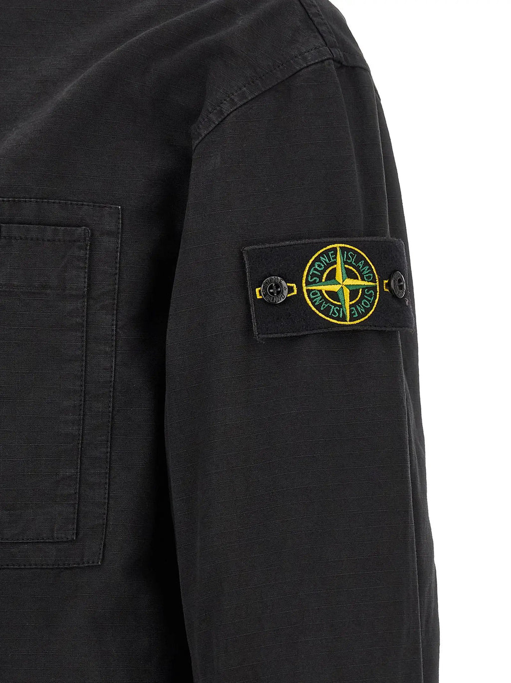 Stone Island Black Cotton Shell Jacket