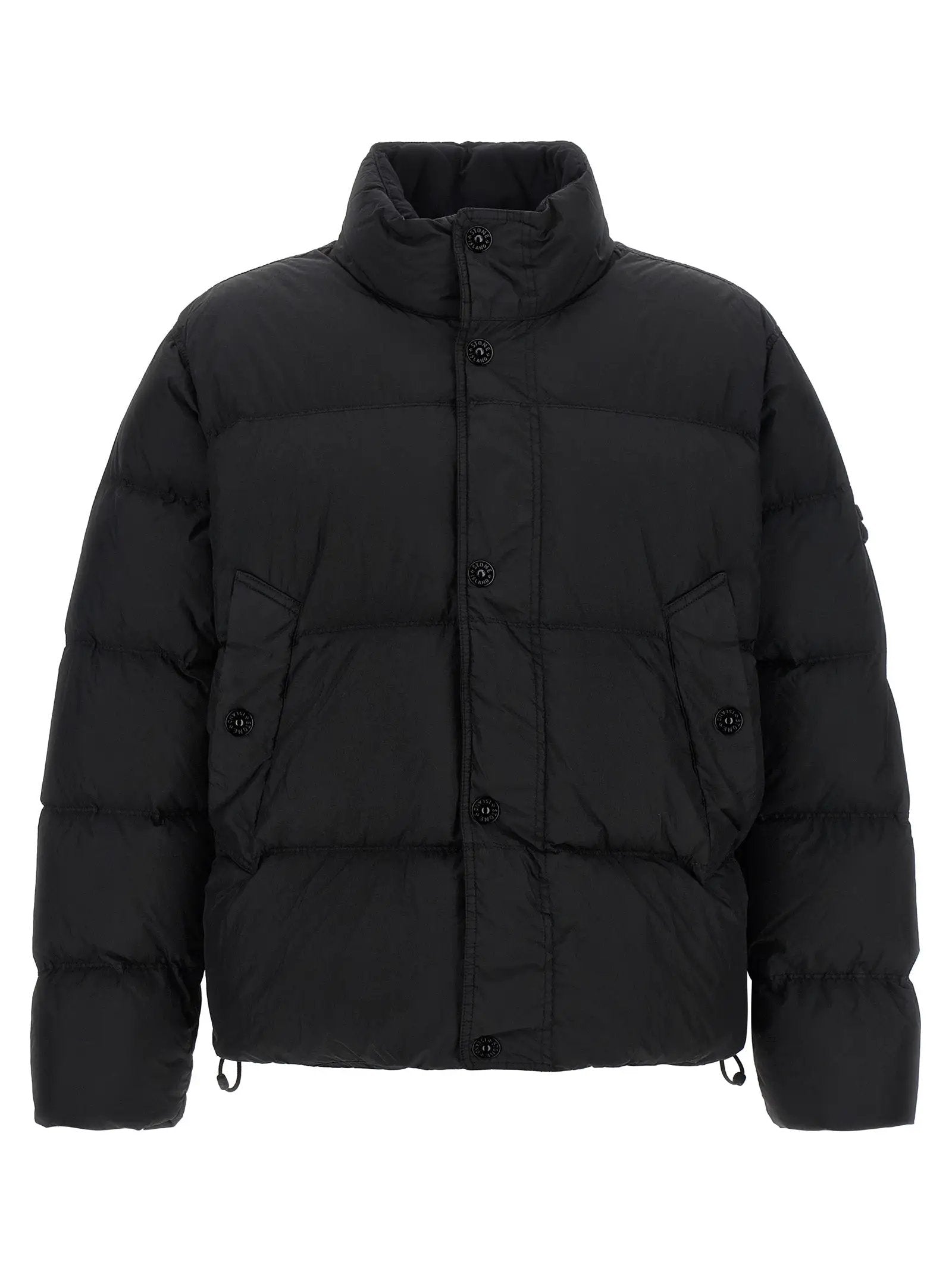 Stone Island Black Polyamide Full-Length Jacket
