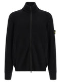 Stone Island Black Virgin Wool Cardigan