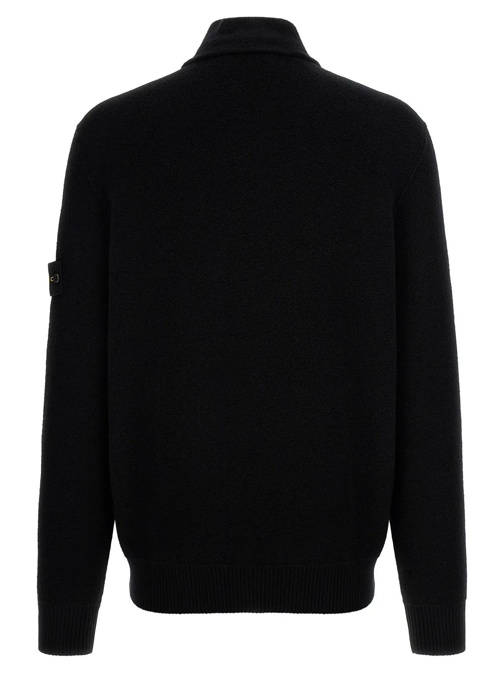 Stone Island Black Virgin Wool Cardigan